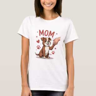American Bully Mum Cute Dog Mama Funny Women T-Shirt