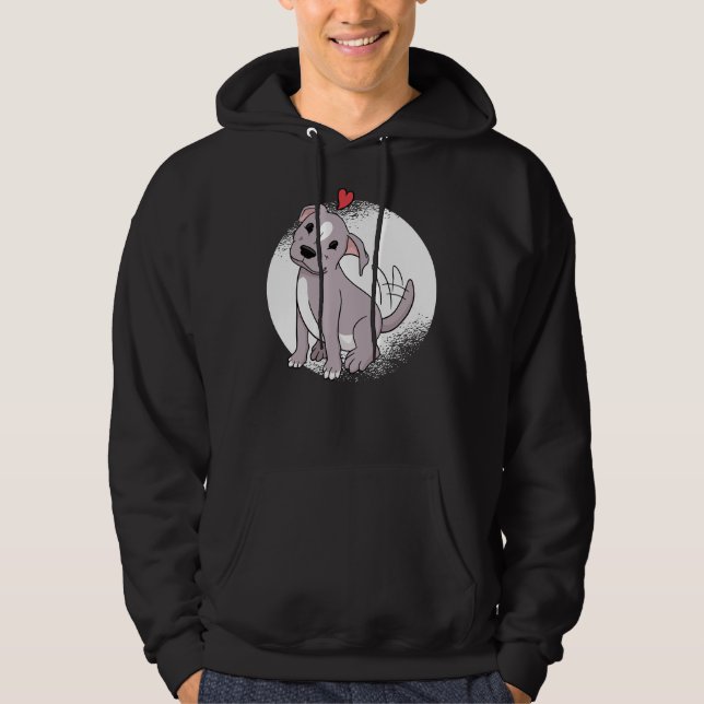 American Bully Pet Domestic Animal Pitbull Dog Lov Hoodie (Front)