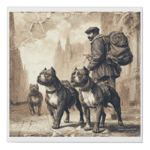 American Bully Vintage Art