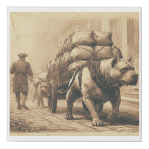American Bully Vintage Art