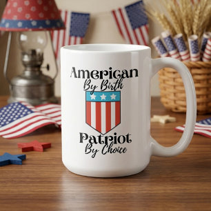 American By Birth Patriot By Choice Retro Coffee Mug