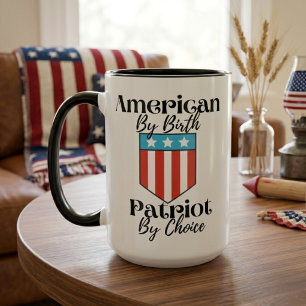 American By Birth Patriot By Choice Retro Mug