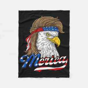American Byld Eagle Usa Flag 4th Of July Eagle Usa Fleece Blanket