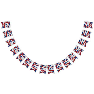 American Camo July 4th Glitter Bunting