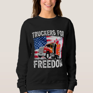 American Canada Flag Freedom Convoy 2022 Truck Dri Sweatshirt