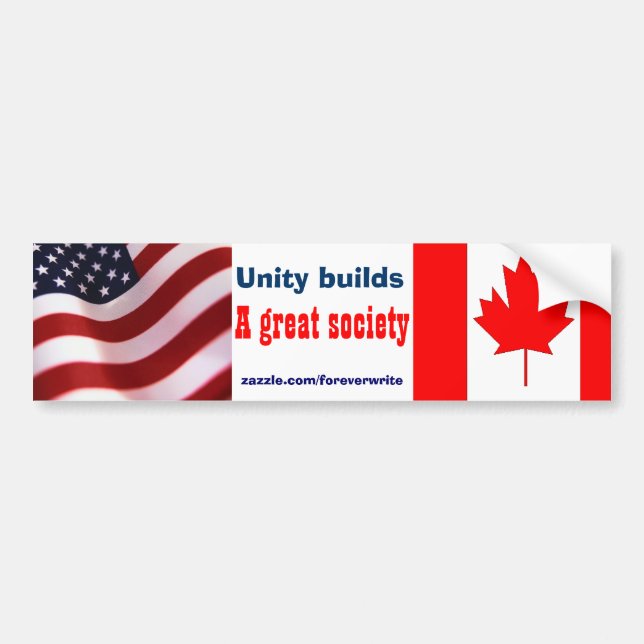 American canadian bumper sticker (Front)