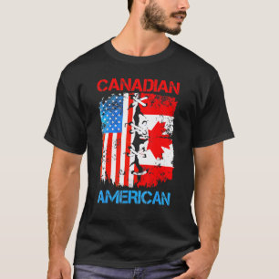 American Canadian Flag  America Usa Canada Patriot T-Shirt