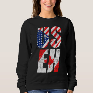 American Canadian Pride Maple Leaf Useh Usa Flag C Sweatshirt