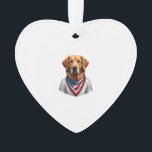 American Canine Golden Retriever Vintage Tee Ornament<br><div class="desc">American Canine Golden Retriever Vintage Tee</div>