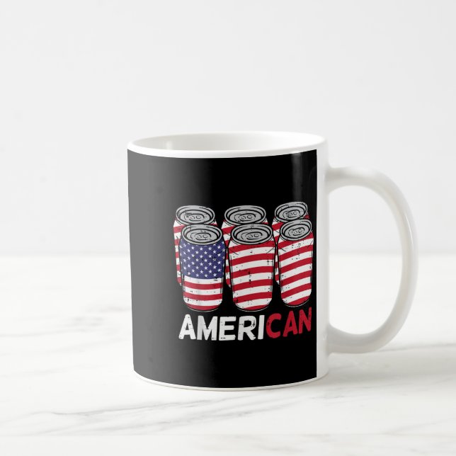 American Cans Funny Fourth 4th Of July Patriotic Coffee Mug (Right)