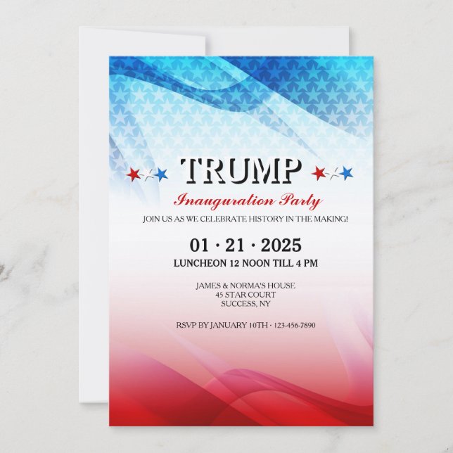 American Celebration Inaugural Invitation (Front)