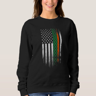 American Celtic knot Stripes flag Irish Patrick's Sweatshirt