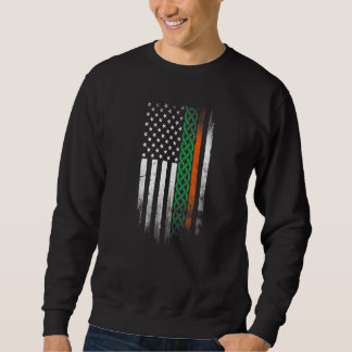 American Celtic knot Stripes flag Irish Patrick's Sweatshirt