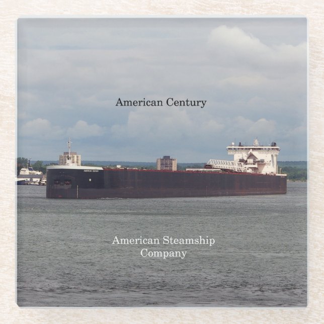 American Century glass coaster (Front)