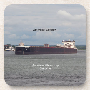 American Century set of 6 hard plastic coasters