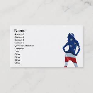 American cheerleader on any colour business card