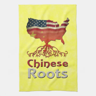 American Chinese Roots   Tea Towel