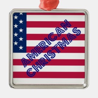 American Christmas Flag Metal Tree Decoration