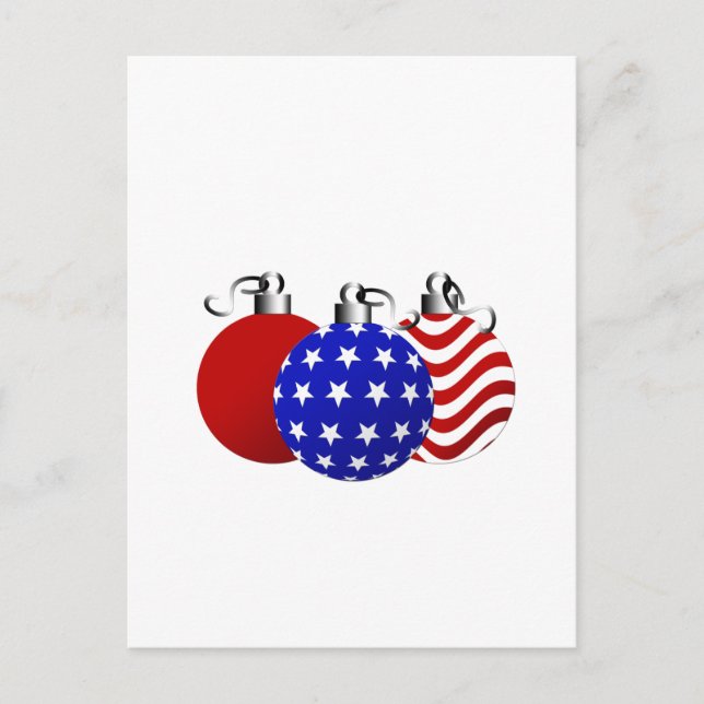 American Christmas Holiday Postcard (Front)