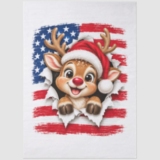 American Christmas Reindeer Tissue Paper