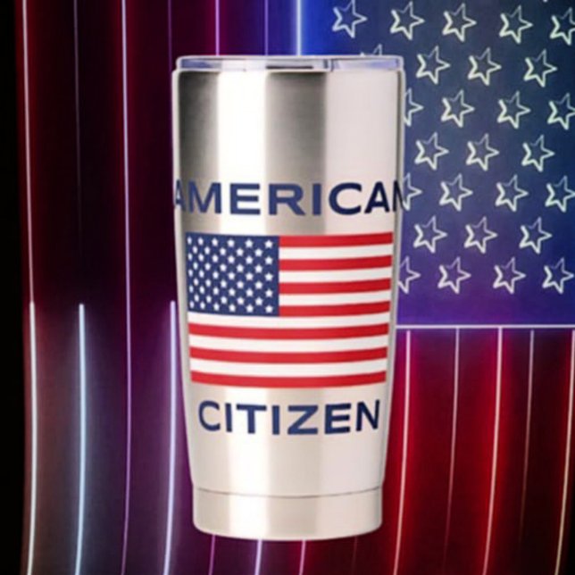 American Citizen Bold USA Flag Thermal Tumbler (Creator Uploaded)