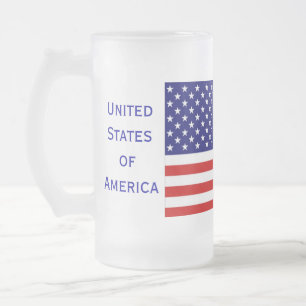 American Citizen Flag Frosted Beer Stein by Janz
