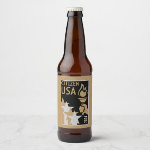 American Citizenship Gifts Beer Bottle Label