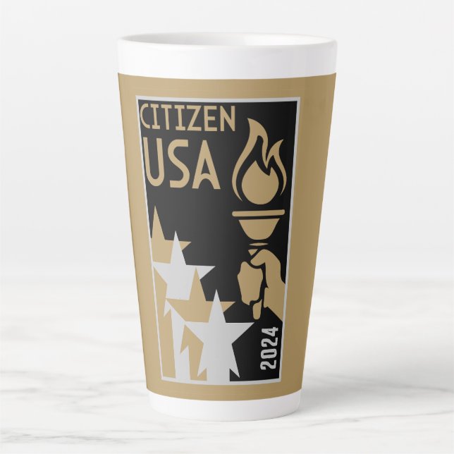 American Citizenship Gifts Latte Mug (Front)