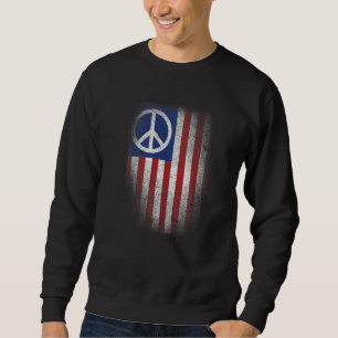 American Civil Peace Flag Sign Symbol Usa Us 4th J Sweatshirt