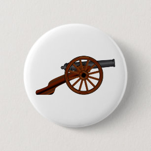 American Civil War Cannon 6 Cm Round Badge
