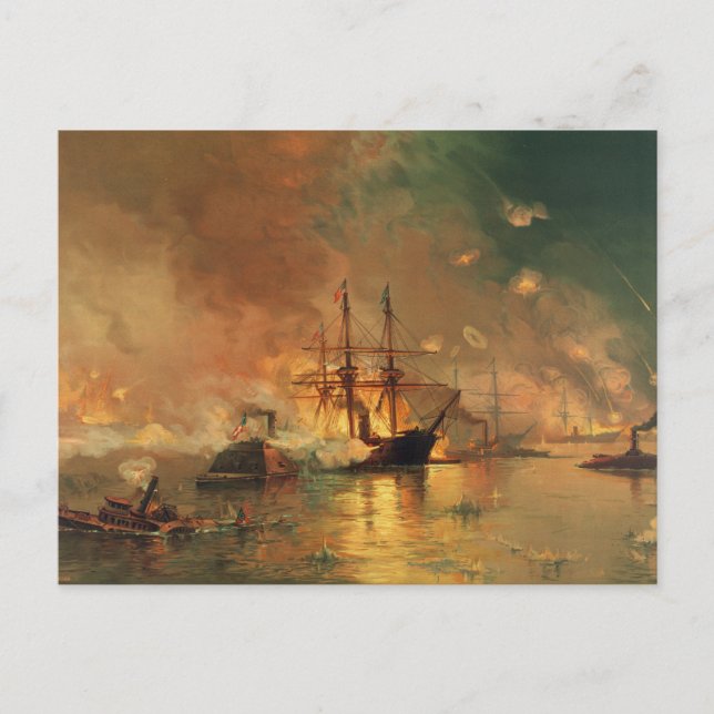 American Civil War Capture of New Orleans Postcard (Front)