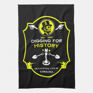American Civil War Metal Detecting Club Tea Towel