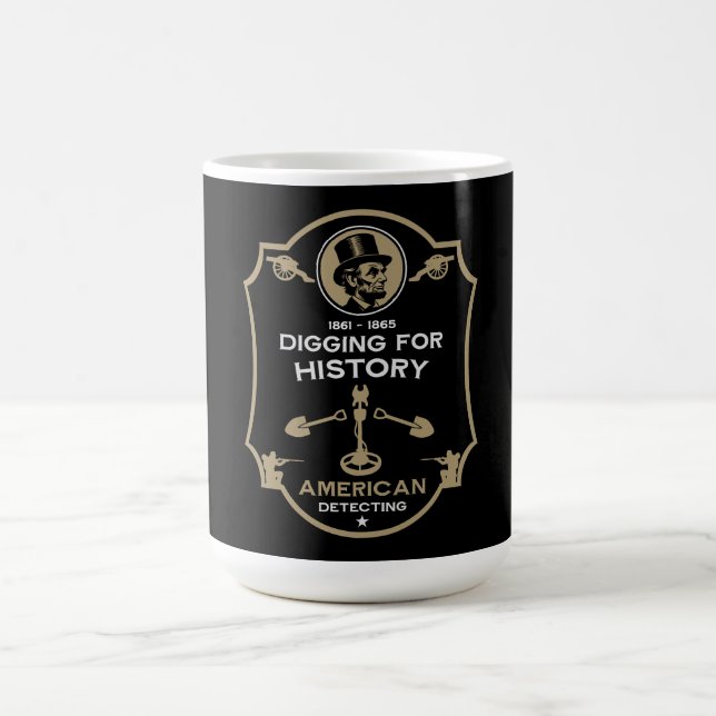 American Civil War Metal Detecting Coffee Mug (Center)
