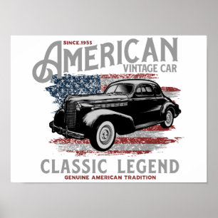 American classic legendPoster, Papier poster (mat)