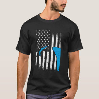 American Cliff Diver Us Flag Cliff Diving T-Shirt