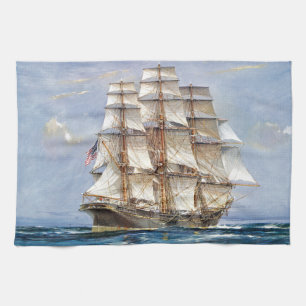 American Clipper Sovereign of the Seas Tea Towel
