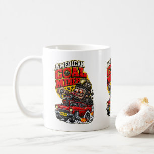 AMERICAN COAL MINER HOT ROD COFFEE MUG