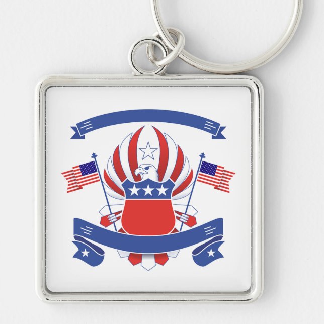 American Coat of Arms Key Ring (Front)