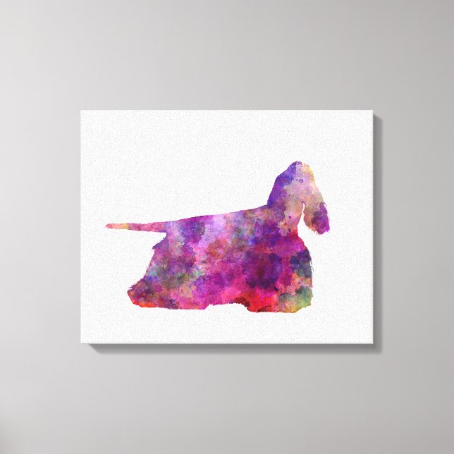 American Cocker Spaniel 01 in watercolor 2 Canvas Print (Front)
