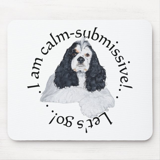 American Cocker Spaniel Calm Submissive Mouse Pad (Front)