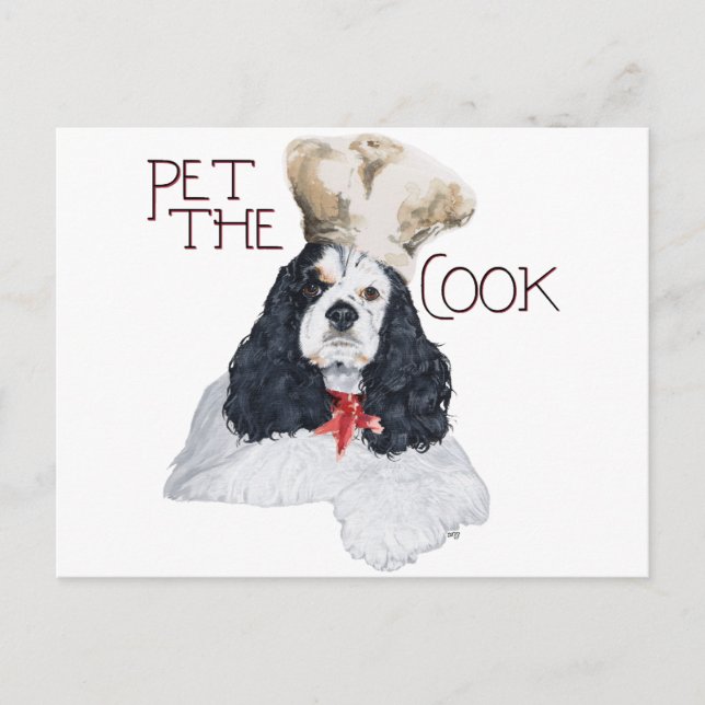 American Cocker Spaniel Chef Postcard (Front)