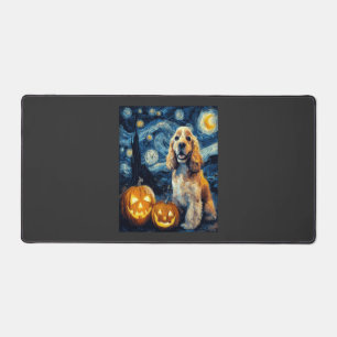 American Cocker Spaniel Cute Dog Halloween Jack O  Desk Mat