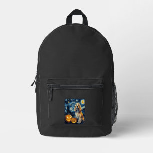 American Cocker Spaniel Cute Dog Halloween Jack O  Printed Backpack