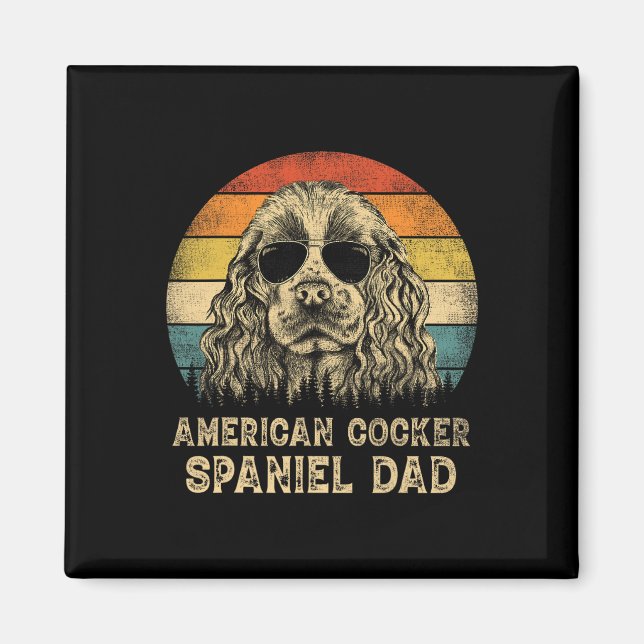 American Cocker Spaniel Dad Dog Lovers Father's Da Magnet (Front)