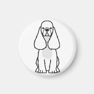 American Cocker Spaniel Dog Cartoon Magnet
