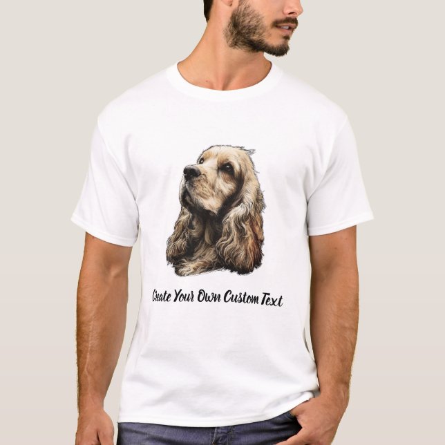 American Cocker Spaniel Dog Create Your Own Custom T-Shirt (Front)