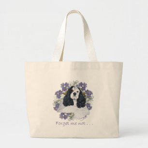 American Cocker Spaniel Forget Me Not Large Tote Bag