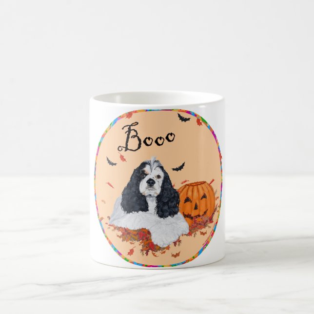American Cocker Spaniel Halloween Coffee Mug (Center)
