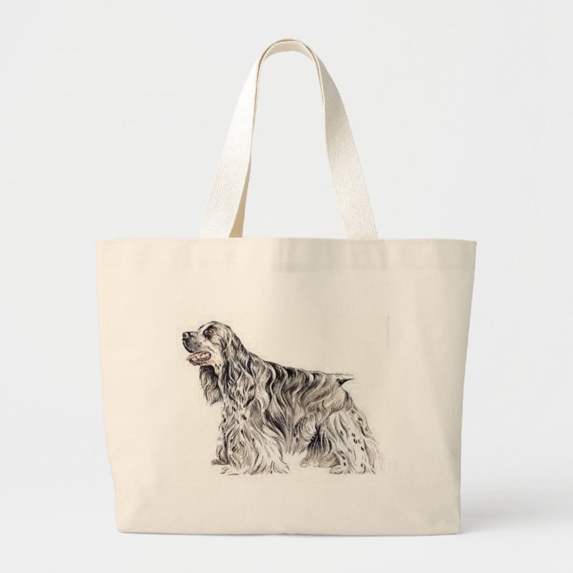 American Cocker Spaniel Large Tote Bag (Front)