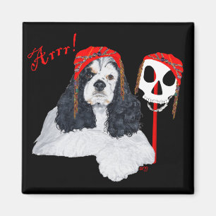 American Cocker Spaniel Pirate Magnet